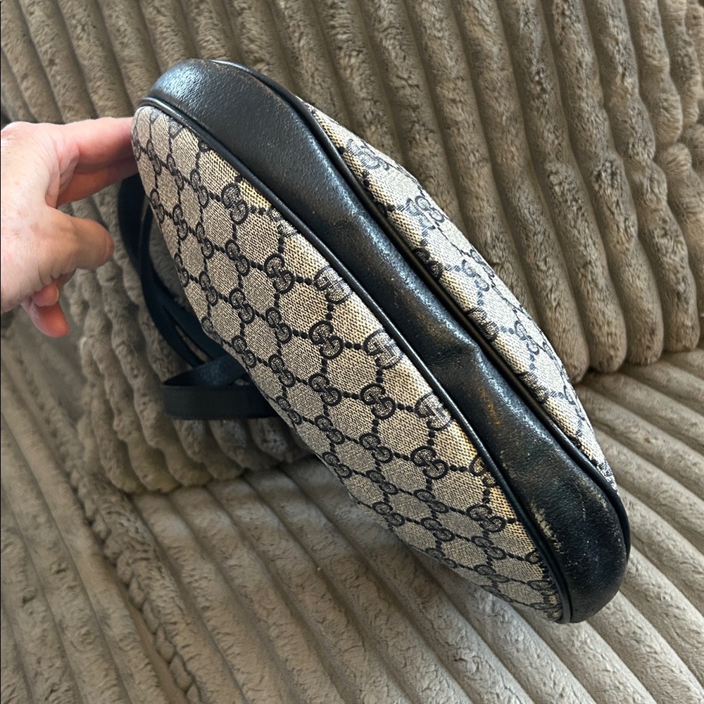 Gucci GG Monogram Supreme Purse Crossbody Bag Vintage Navy Italian Leather - Picture 10 of 17